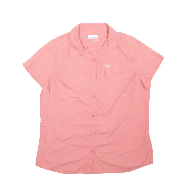 Columbia Womens Plain Shirt Pink Nylon Xl 1