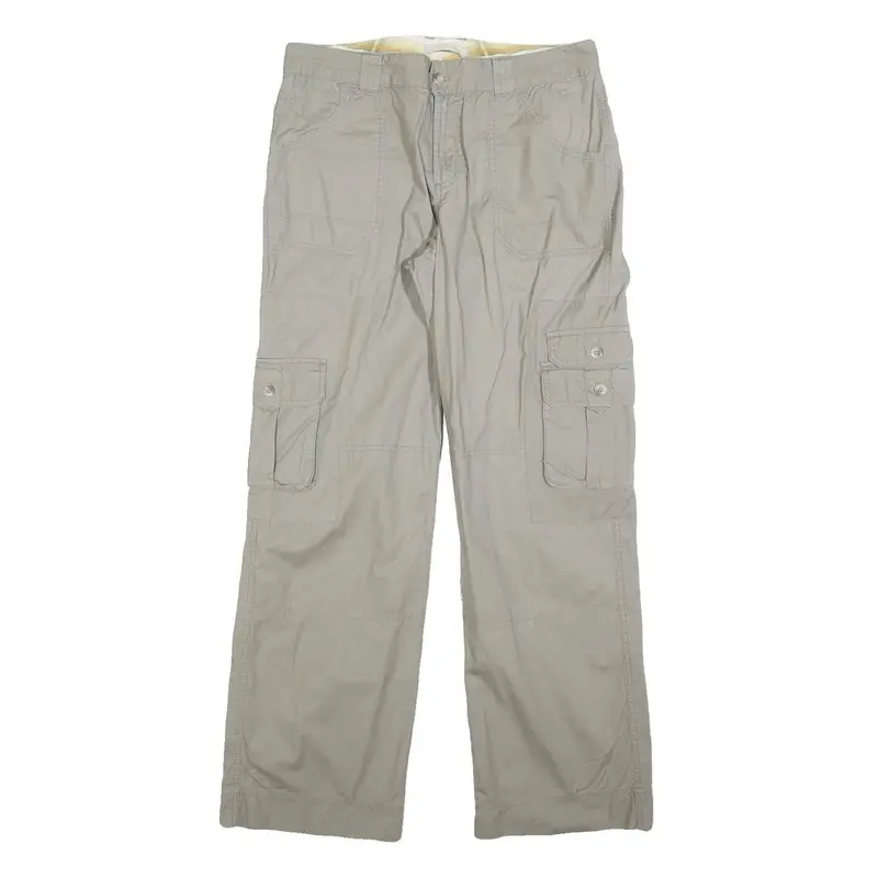 Columbia Womens Polyester Beige Regular Cargo Trousers W33 L32 Outdoor Casual 1
