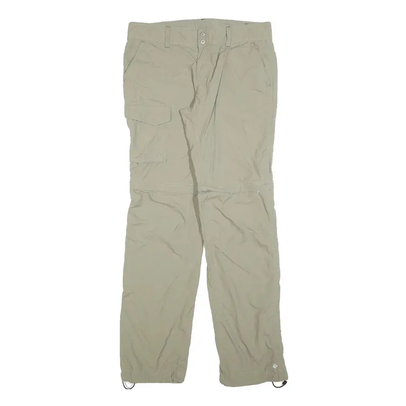 Columbia Womens Polyester Blend Beige Regular Fit Straight Trousers W32 L32 1