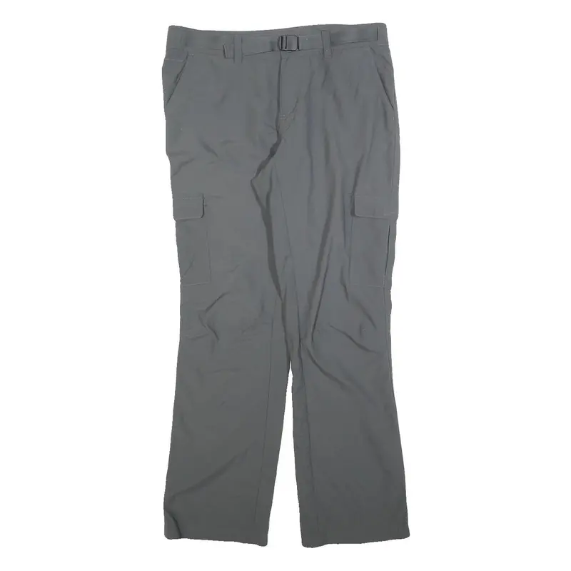 Columbia Womens Polyester Blend Grey Regular Cargo Trousers W32 L32 Outdoor Zip 1