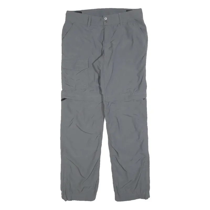 Columbia Womens Polyester Grey Regular Zip Trousers W30 L30 Outdoor Hiking 1