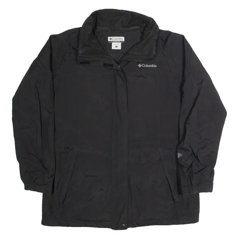 Columbia Womens Rain Jacket Black L 1