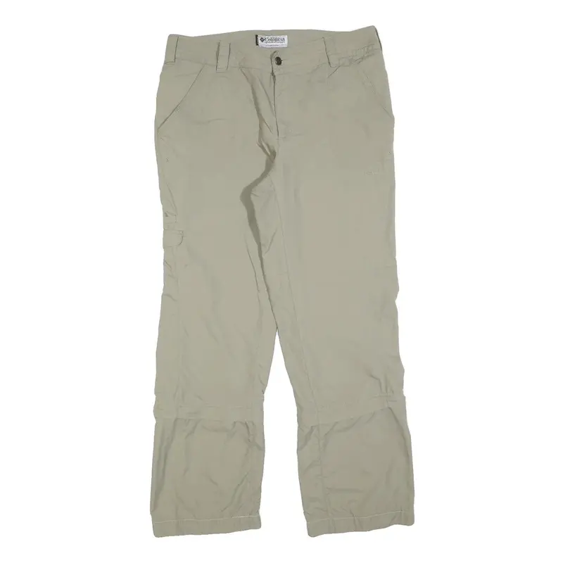 Columbia Womens Regular Beige Zip Closure Trousers W34 L30 Outdoor Casual 1
