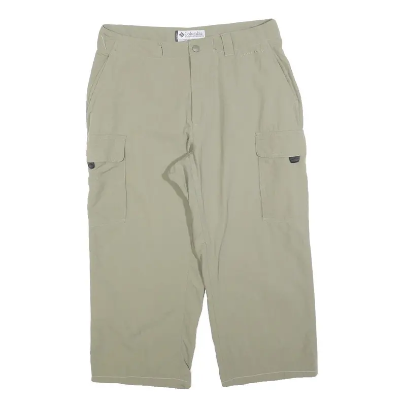 Columbia Womens Relaxed Beige Cargo Zip Trousers W30 L21 Outdoor Casual 1