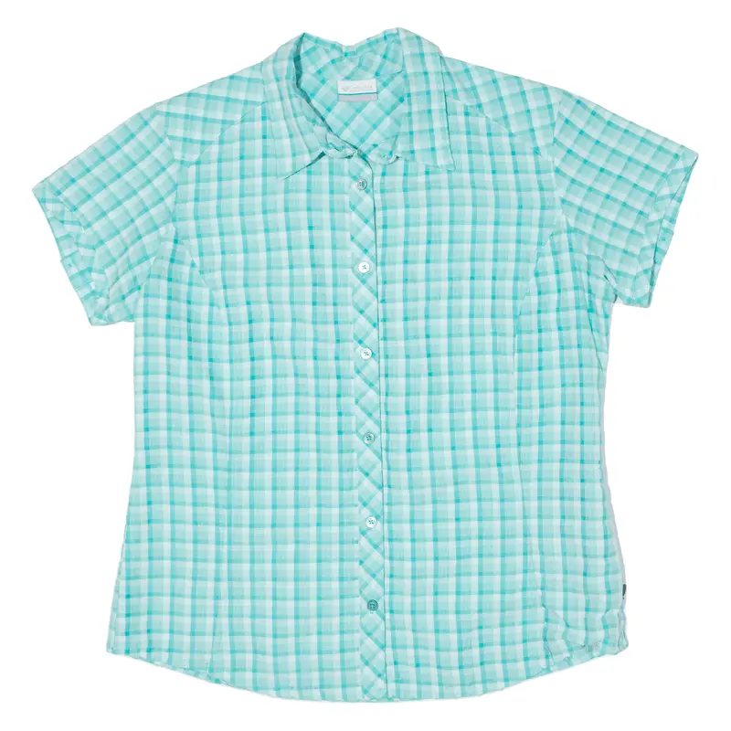 Columbia Womens Shirt Blue Check L 1