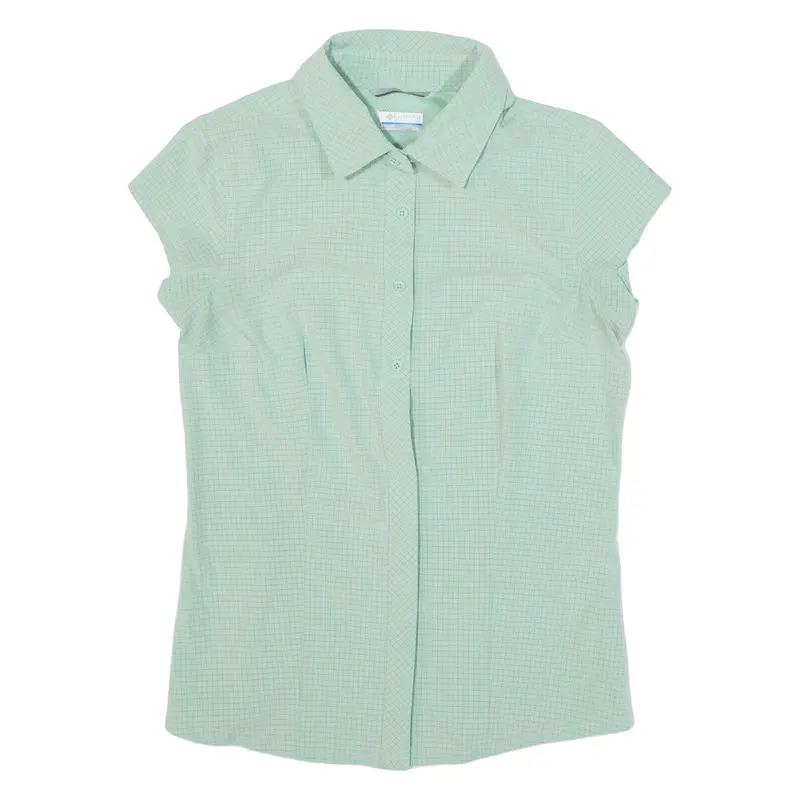 Columbia Womens Shirt Green Check S 1