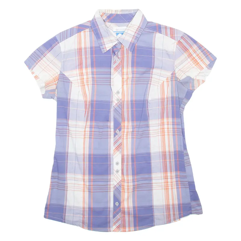 Columbia Womens Shirt Purple Check M 1
