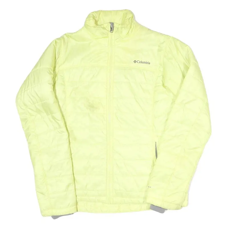 Columbia Womens Yellow Lightweight Polyester Blend Quilted Jacket M Zip Outdoor 1