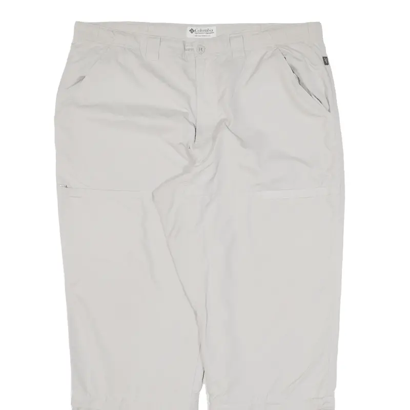 Columbia Zip-Off Womens Trousers Beige Loose Tapered W38 L30 2
