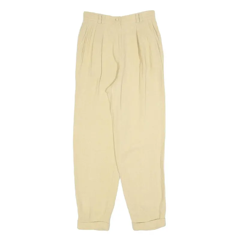 Comma Womens Beige Relaxed Tapered Trousers W26 L28 Lightweight Fashion 1