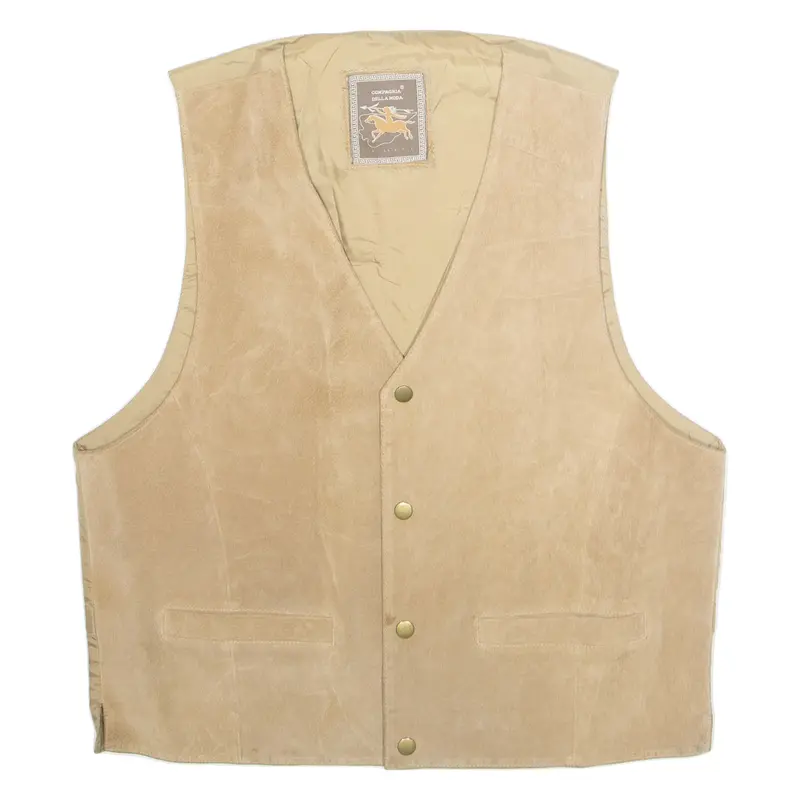 Compagnia Della Moda Mens Waistcoat Beige Viscose L 1