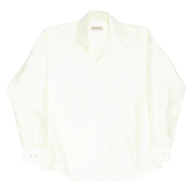 Constant Shirts Mens Plain Shirt Yellow Long Sleeve L 1