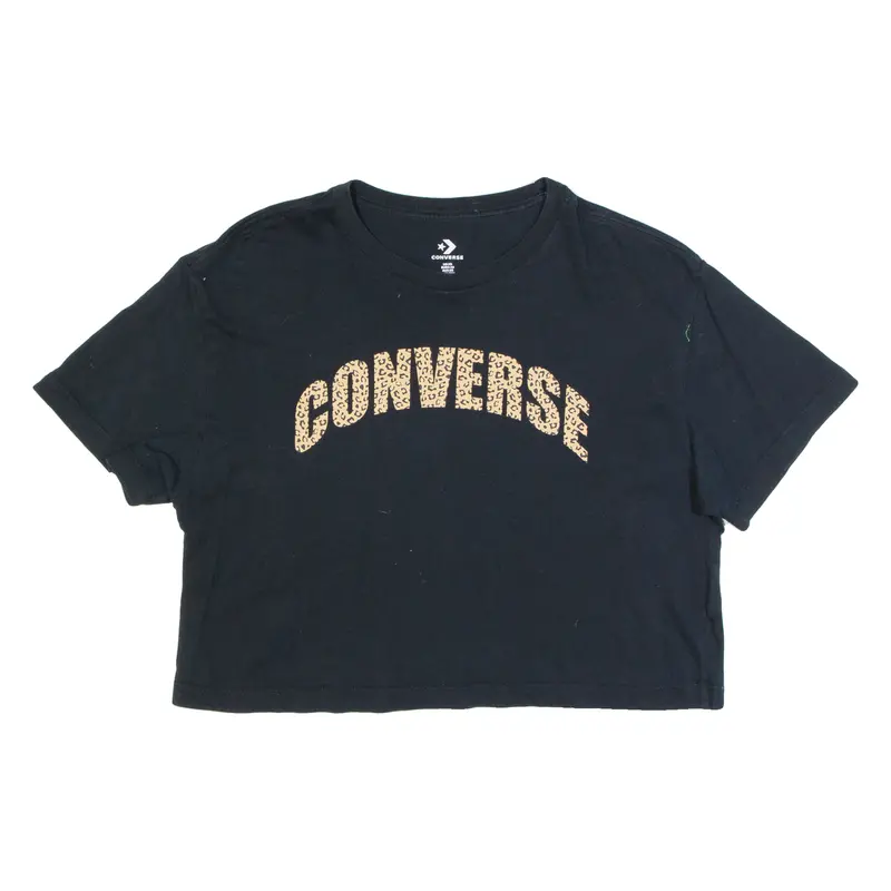 Converse Cropped Womens T-Shirt Black Xs 1