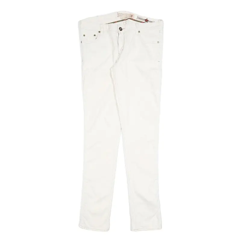 Converse Womens White Slim Slim Fit Denim Jeans Zip W30 L33 Classic Style 1