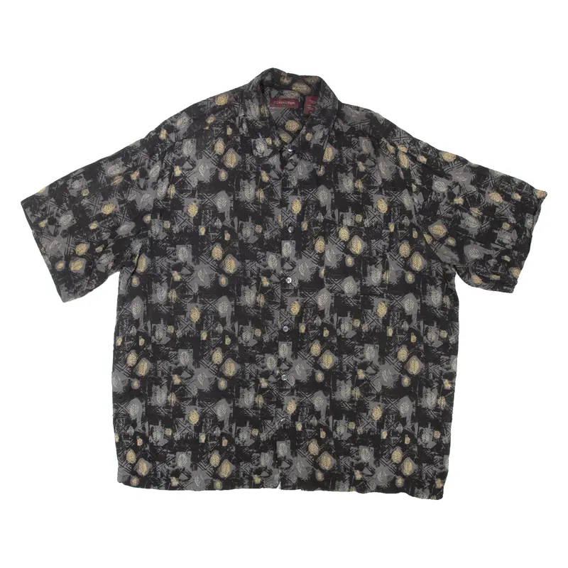Covington Mens Shirt Black Floral Xl 1