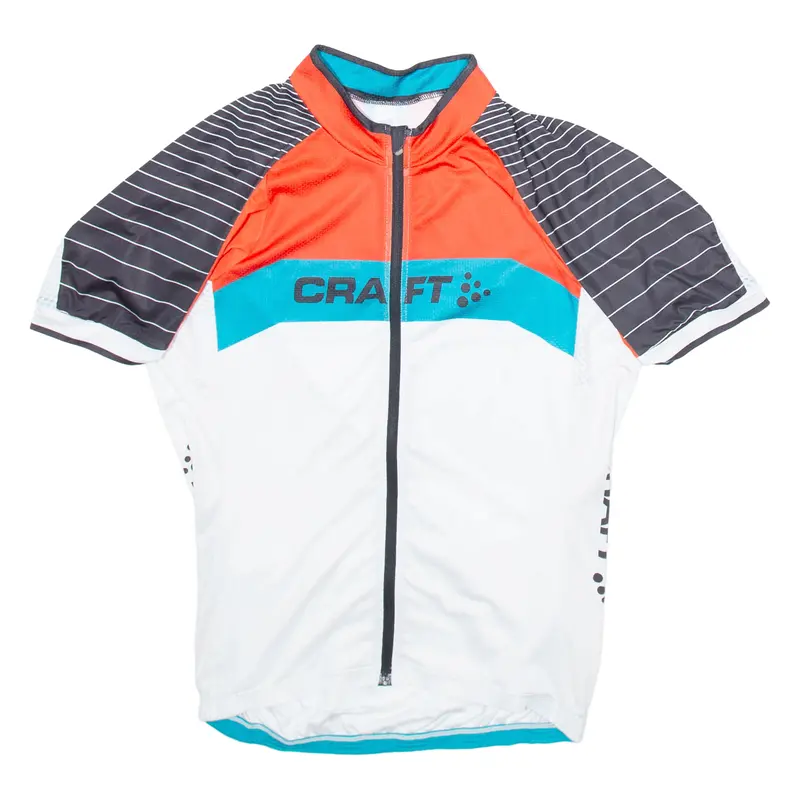 Craft Full Zip Cycling Mens Jersey White M 1