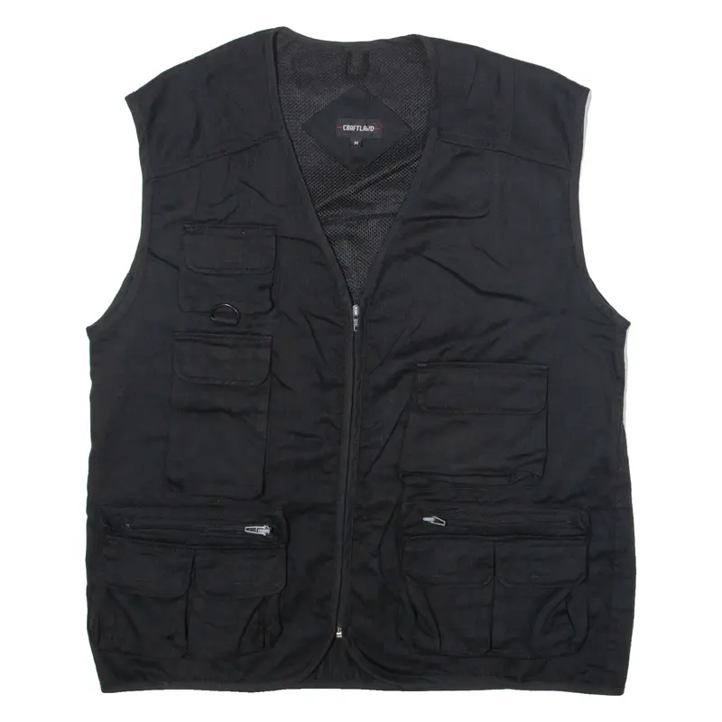 Craftland Utility Mens Gilet Black Twill 90S M 1