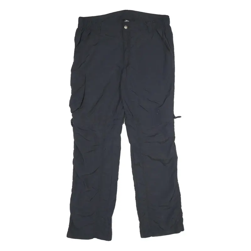 Crane Mens Black Regular Cargo Trousers W36 L33 Zip Pockets Outdoor Casual 1