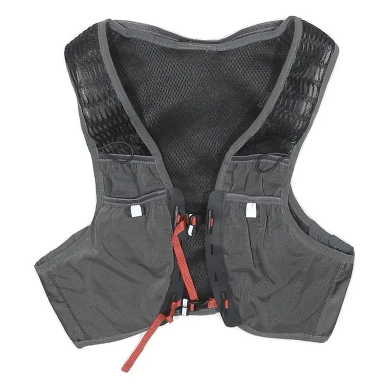 Crane Mens Grey Black Drawstring Jacket M Polyester Mesh Sport Outdoor Vest 1