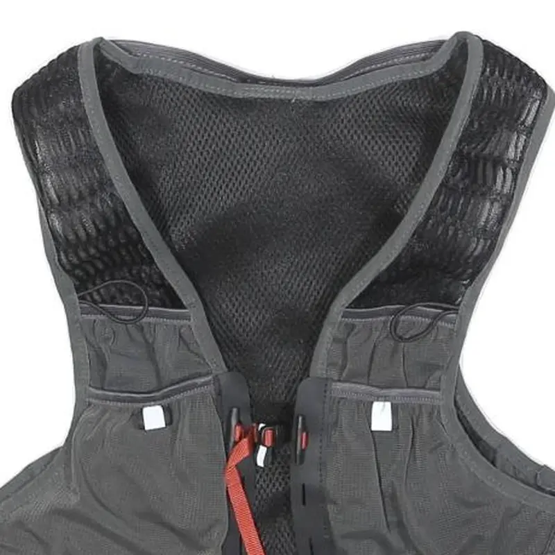 Crane Mens Grey Black Drawstring Jacket M Polyester Mesh Sport Outdoor Vest 2