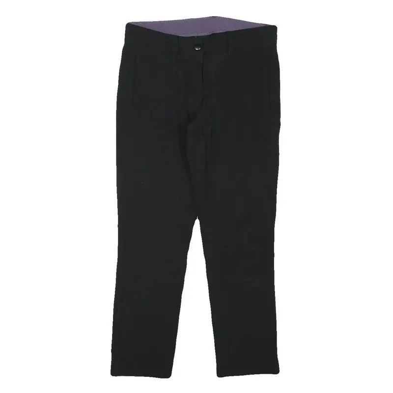 Crane Womens Black Slim Trousers W29 L25 Polyester Blend Zip Plain Regular 1