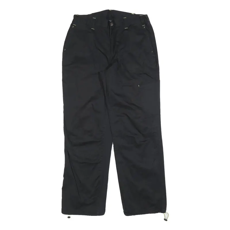 Crane Womens Polyester Blend Black Relaxed Tapered Trousers W30 L30 Casual 1