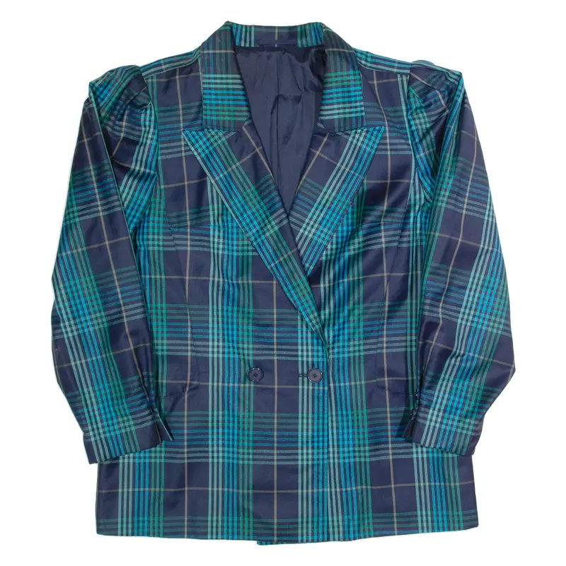 Creation Geisseler Puff Sleeve Womens Blazer Jacket Blue Wool 90S M 1