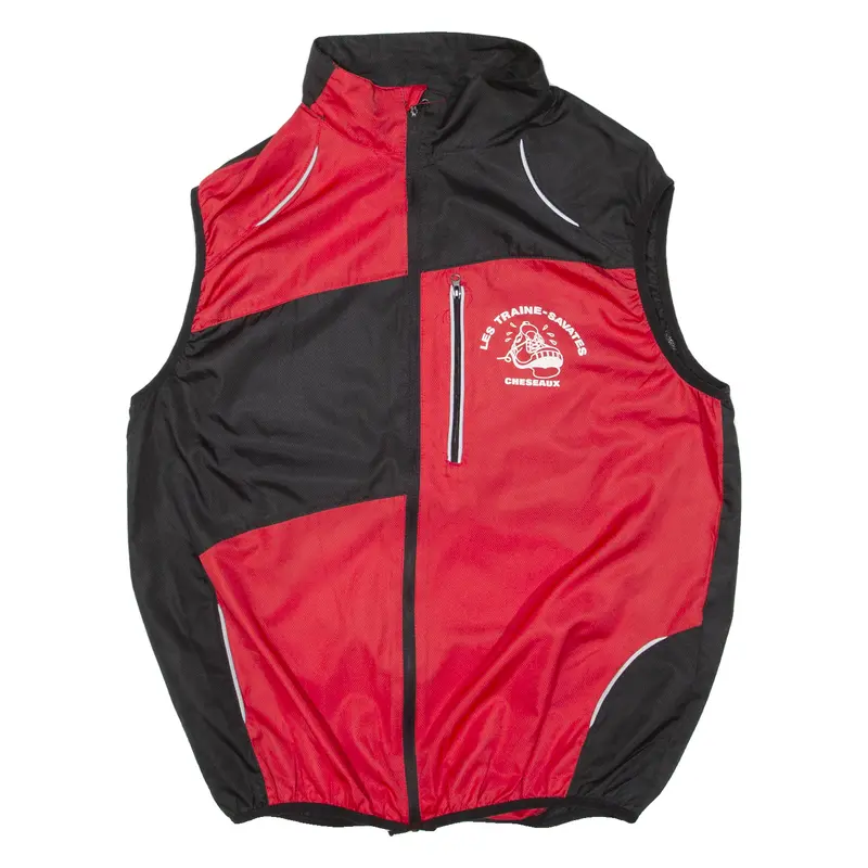 Crespo Mens Track Gilet Red Colourblock Xl 1