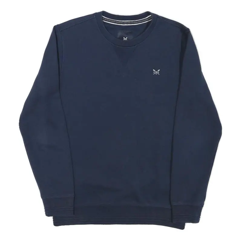 Crew Clothing Mens Navy Blue Sweatshirt Crew Neck S Casual Pullover Cotton Blend 1