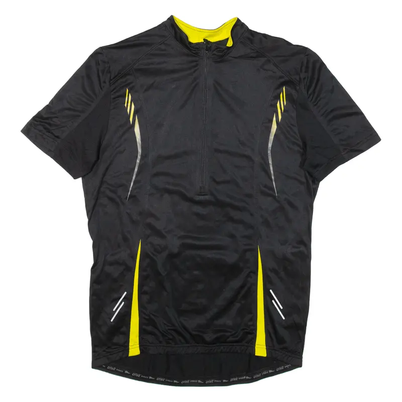 Crivit Cycling Shirt Mens Jersey Black 1/2 Zip L 1