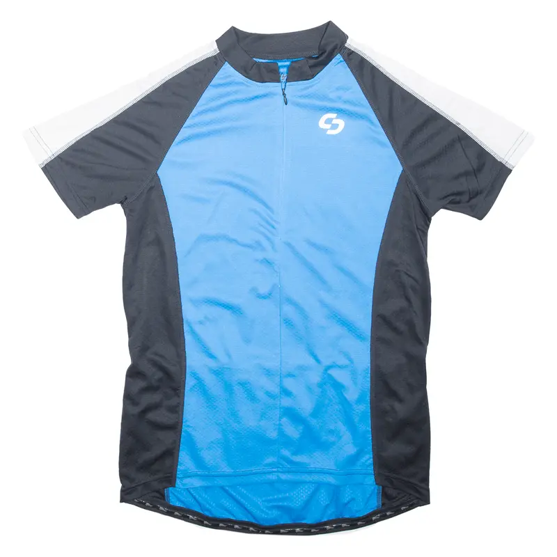 Crivit Cycling Shirt Mens Jersey Blue 1/2 Zip L 1