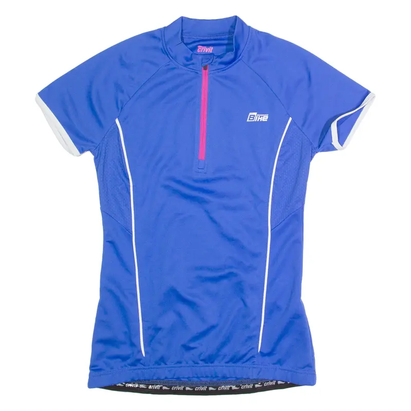 Crivit Cycling Womens Jersey Blue 1/4 Zip S 1