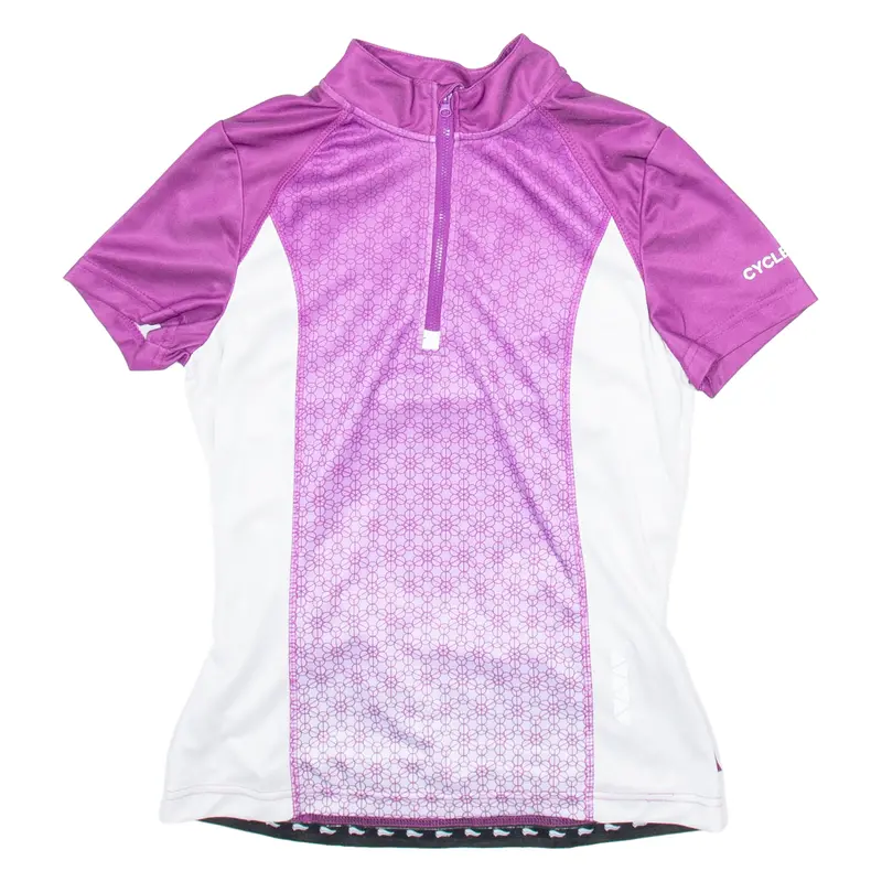 Crivit Cycling Womens Jersey White 1/4 Zip S 1