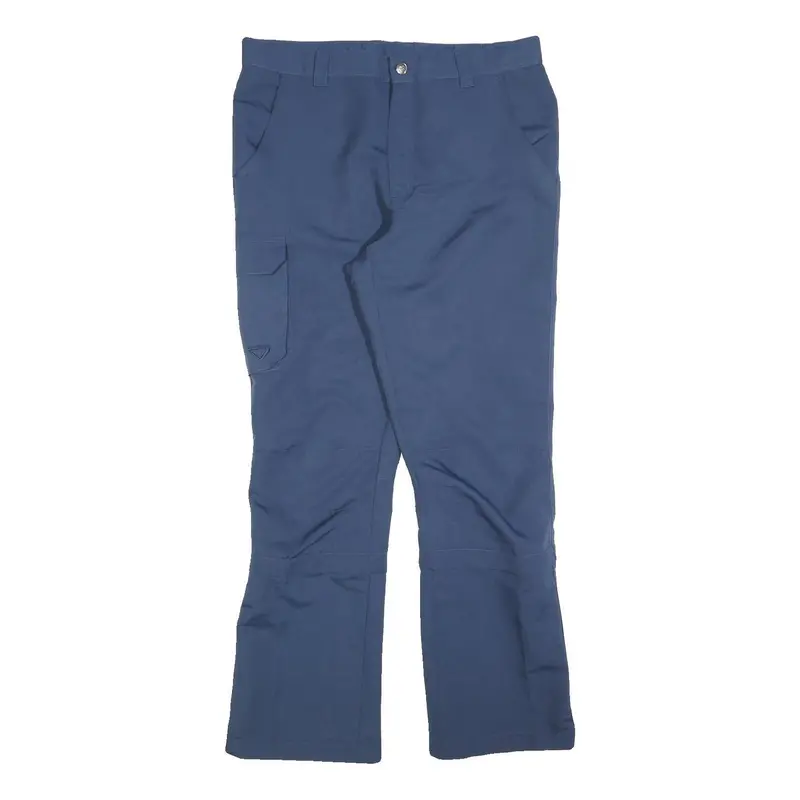 Crivit Mens Polyester Blend Navy Regular Cargo Trousers W36 L32 Zip Closure 1