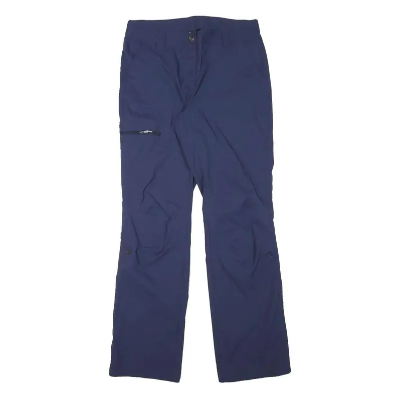 Crivit Womens Polyester Blend Blue Regular Straight Trousers W30 L30 Zip Pocket 1