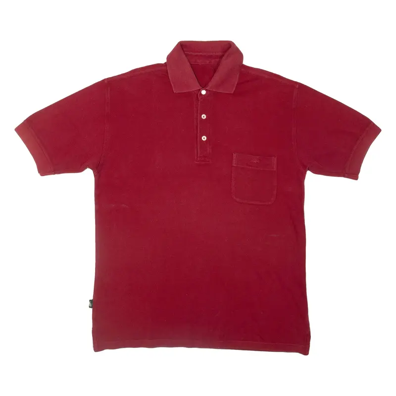 Crocodile Mens Polo Shirt Maroon L 1