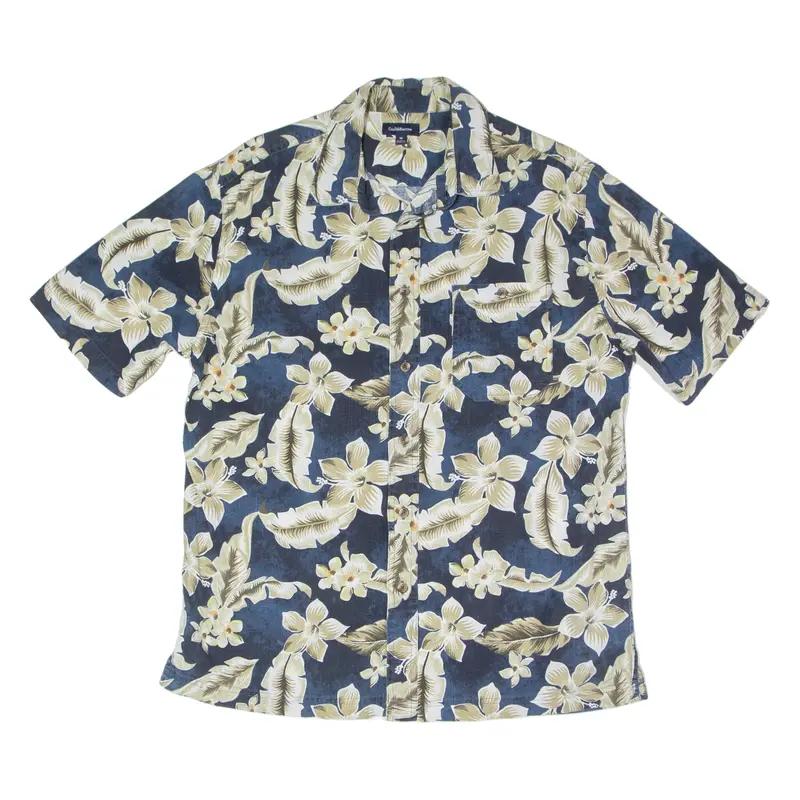 Croft & Barrow Mens Shirt Blue Floral Short Sleeve M 1