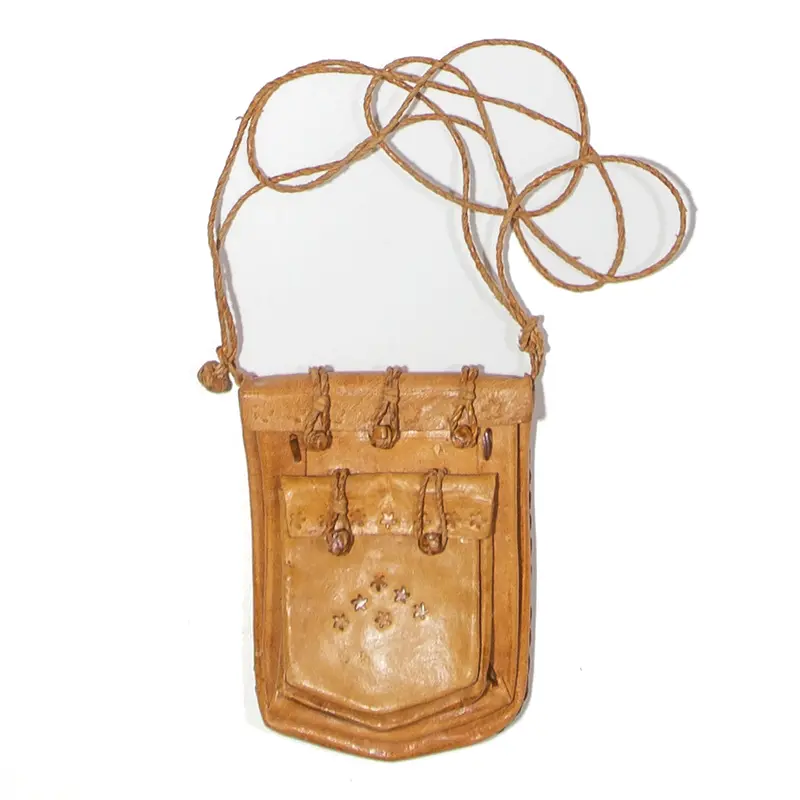 Crossbody Bag Beige 90S Leather Floral Womens 1