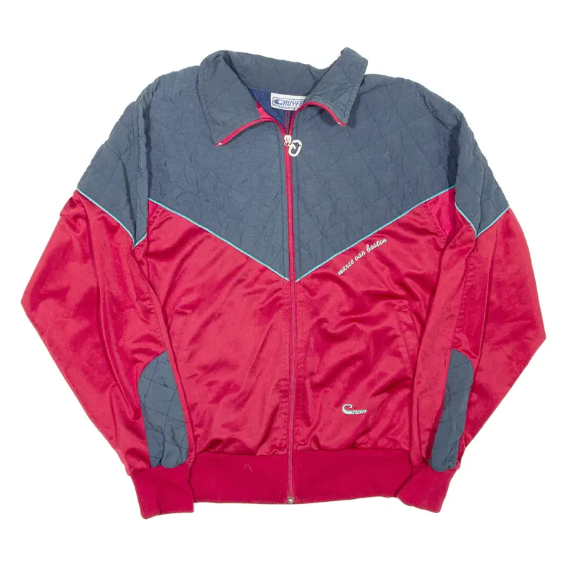 Cruyff Sports Mens Track Jacket Red Colourblock M 1
