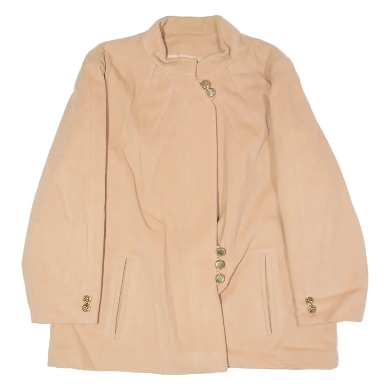 Cs Womens Overcoat Coat Beige Wool 90S L 1