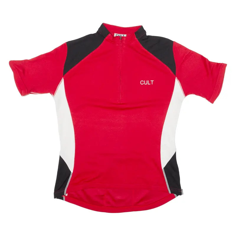 Cult Cycling Shirt Womens Jersey Red 1/2 Zip M 1