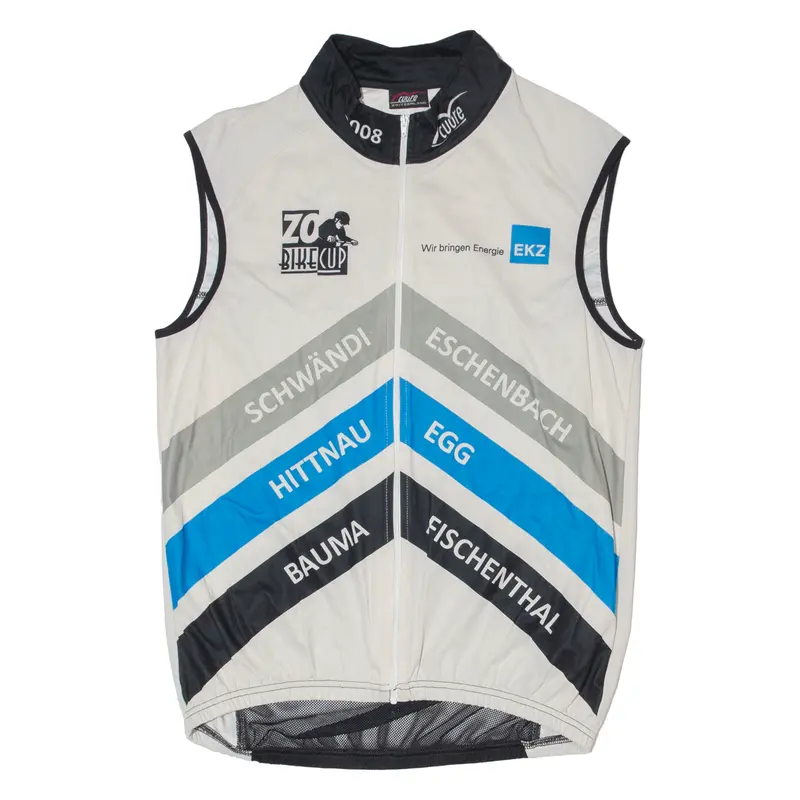 Cuore Cycling Shirt Full Zip Mens Jersey White Sleeveless S 1