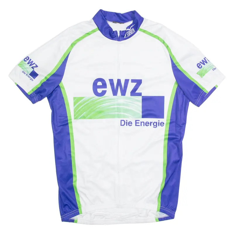 Cuore Cycling Zip Up Mens Jersey White High Neck M 1