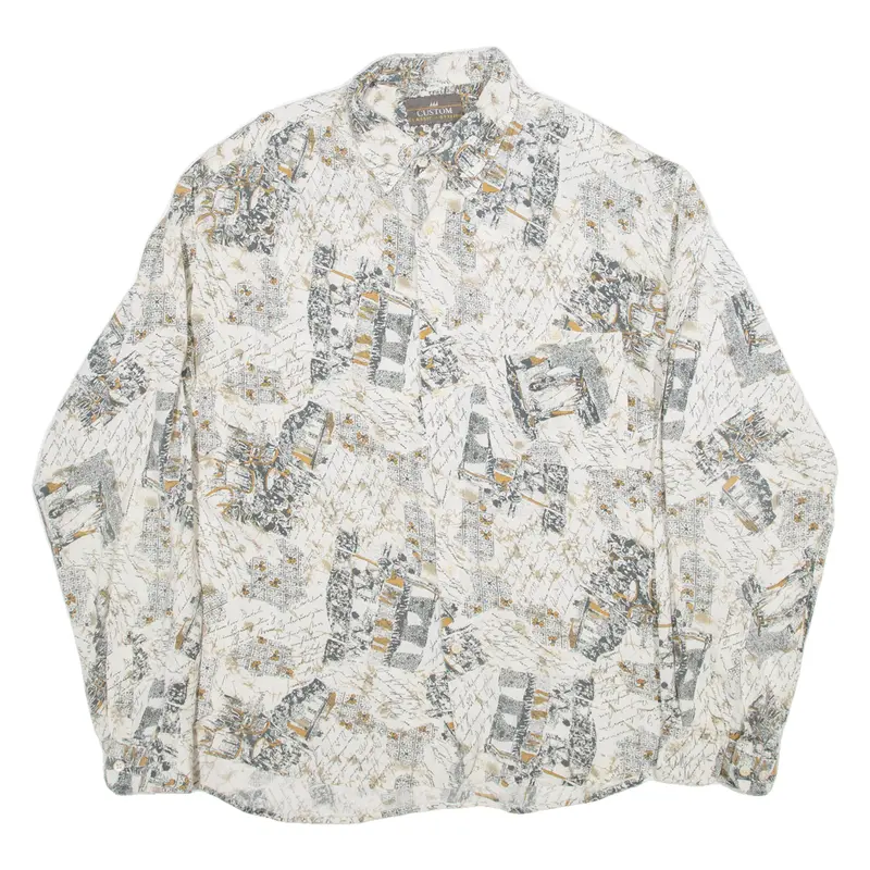 Custom Classic Mens Shirt Brown Long Sleeve Xl 1