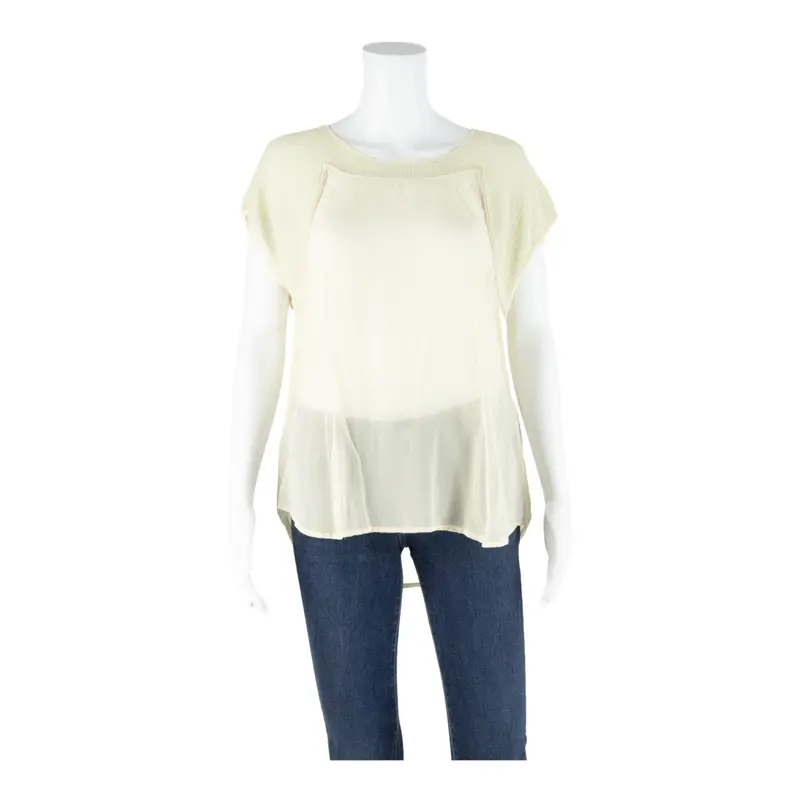 Custommade Womens Top Beige Silk M 1