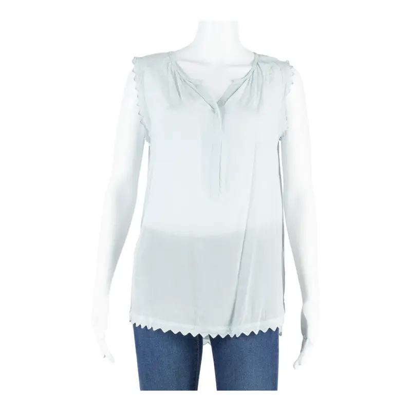 Custommade Womens Vest Blue Sleeveless S 1