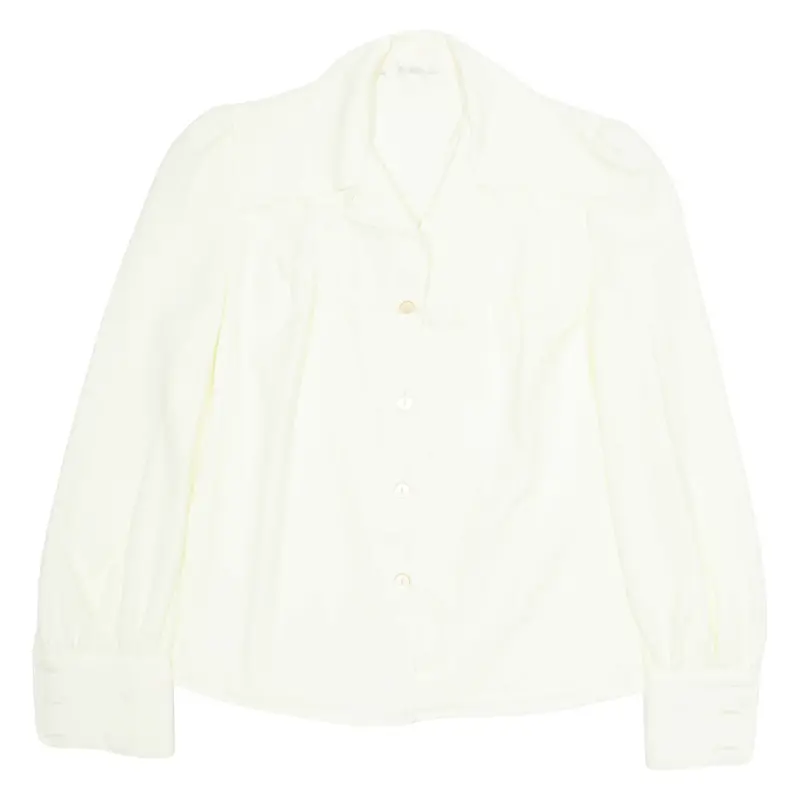 Cv Womens Shirt Yellow Collared Long Sleeve M 1