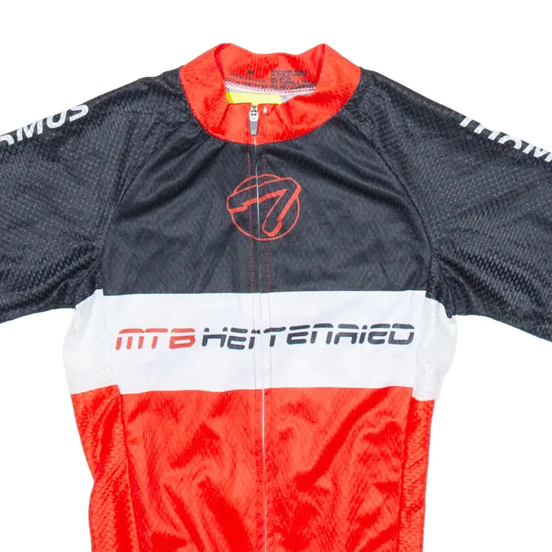 Cycling Full Zip Cycling Mens Jersey Red M 2