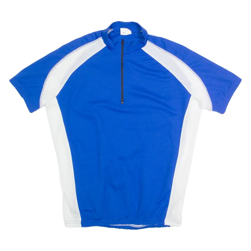 Cycling Mens Jersey Blue 1/4 Zip L 1