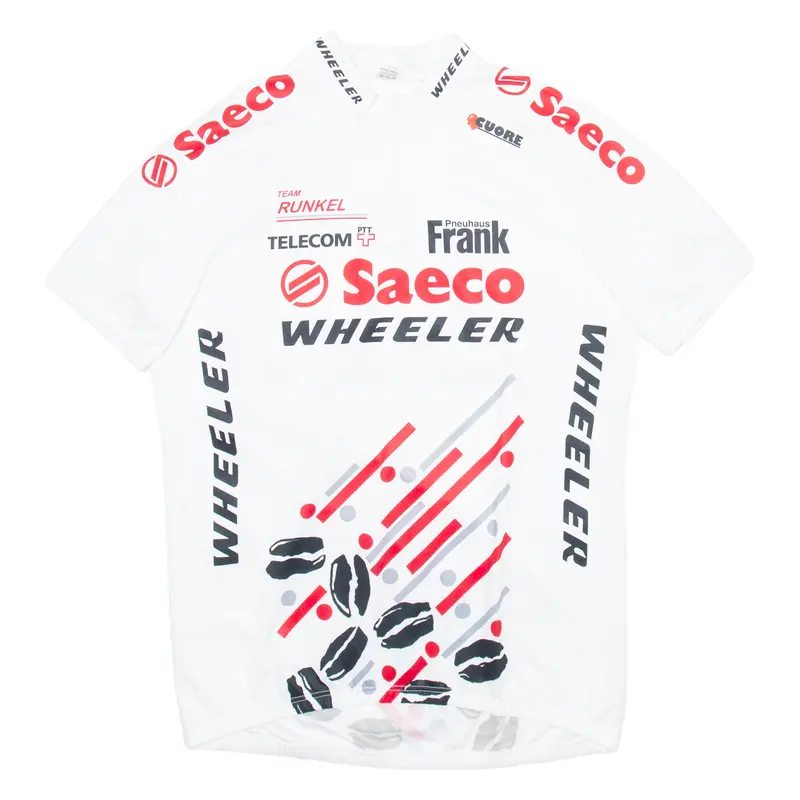 Cycling Mens Jersey White 1/4 Zip 2Xl 1